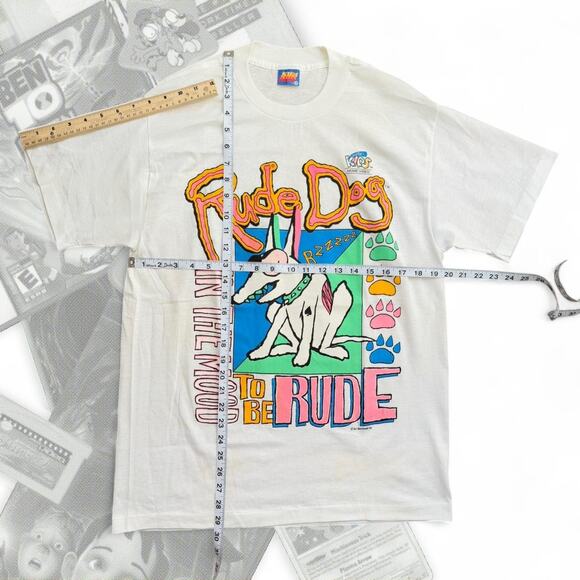 Rude Dog “in the mood to be rude” Graphic Tee - Picture 3 of 8